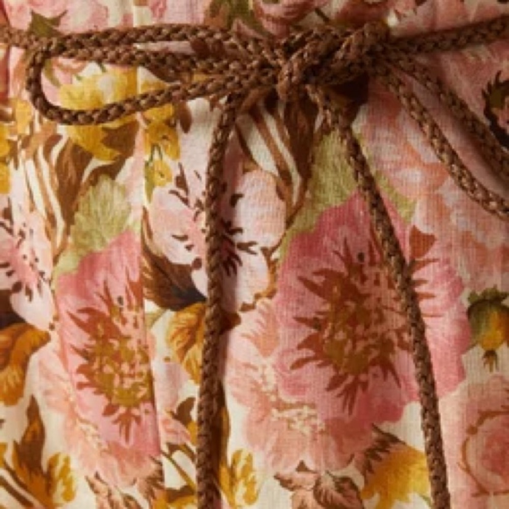 $750 ZIMMERMANN 
Floral Linen Maxi Dress - Multicoloured size 0 - Picture 4 of 12